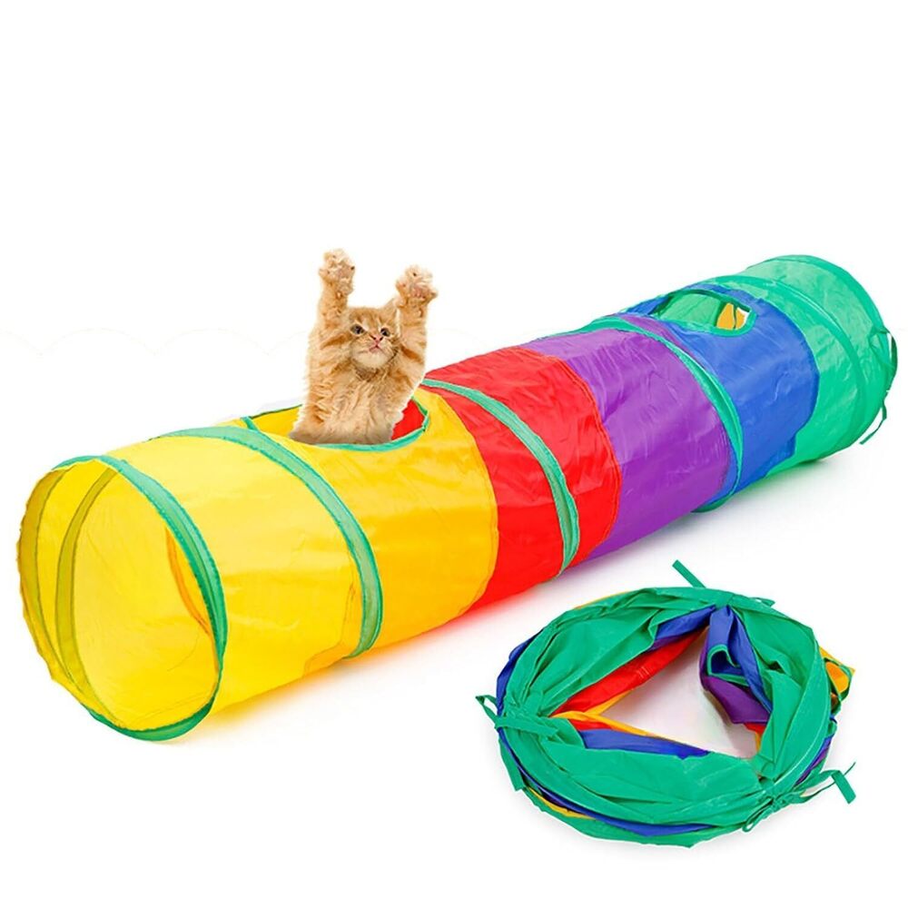 Cat Tunnel for Indoor Cats Interactive, Rabbit Tunnel Toys, Pet Toys Play